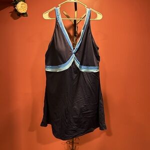 Lands' End Navy Blue One piece Swimsuit